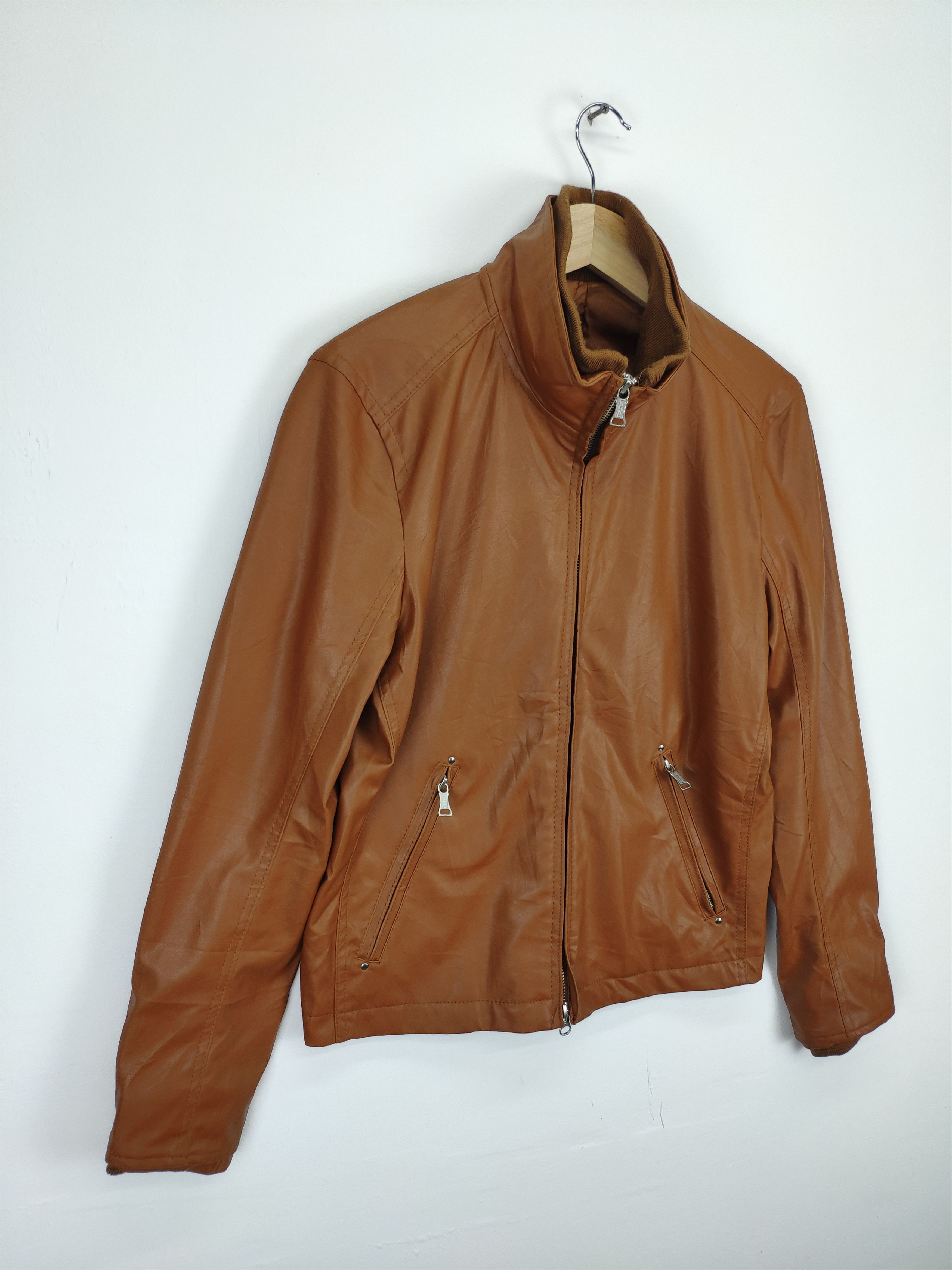 Japanese Brand × Takeo Kikuchi Vintage Takeo Kikuchi PU Leather Zip Up Jacket Size US M / EU 48-50 / 2 - 3 Thumbnail