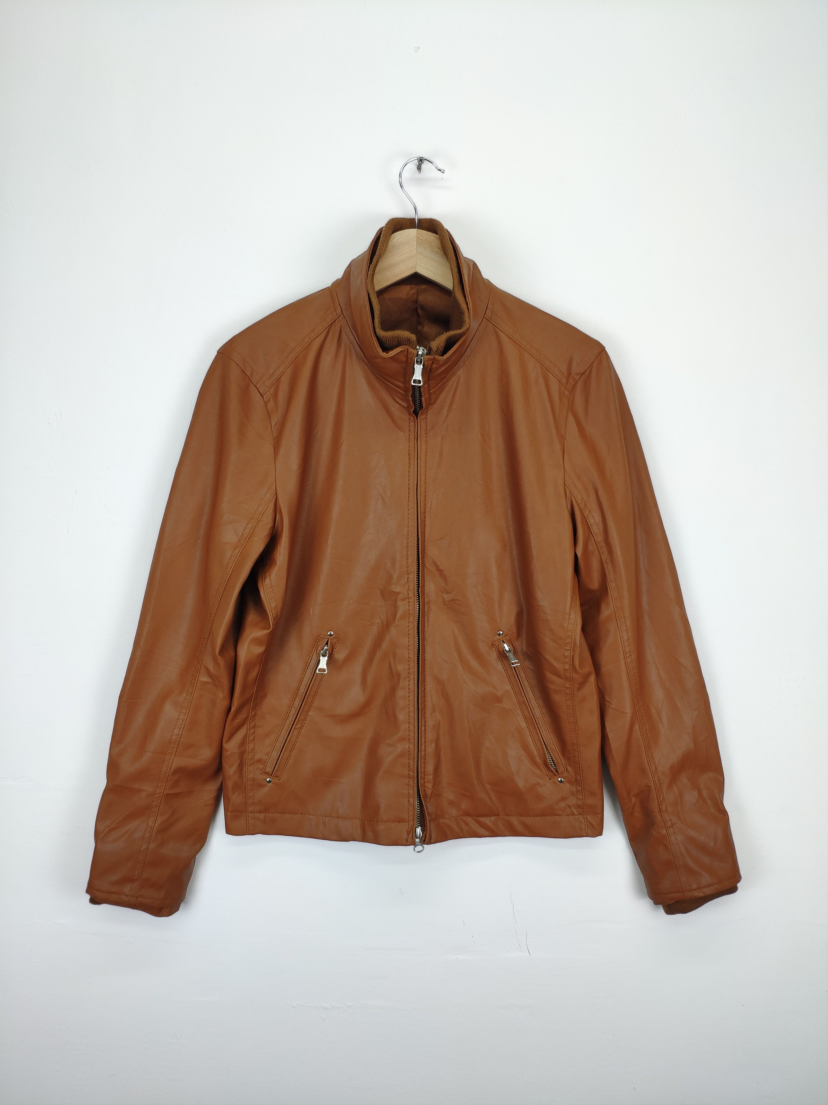 Japanese Brand × Takeo Kikuchi Vintage Takeo Kikuchi PU Leather Zip Up Jacket Size US M / EU 48-50 / 2 - 1 Thumbnail