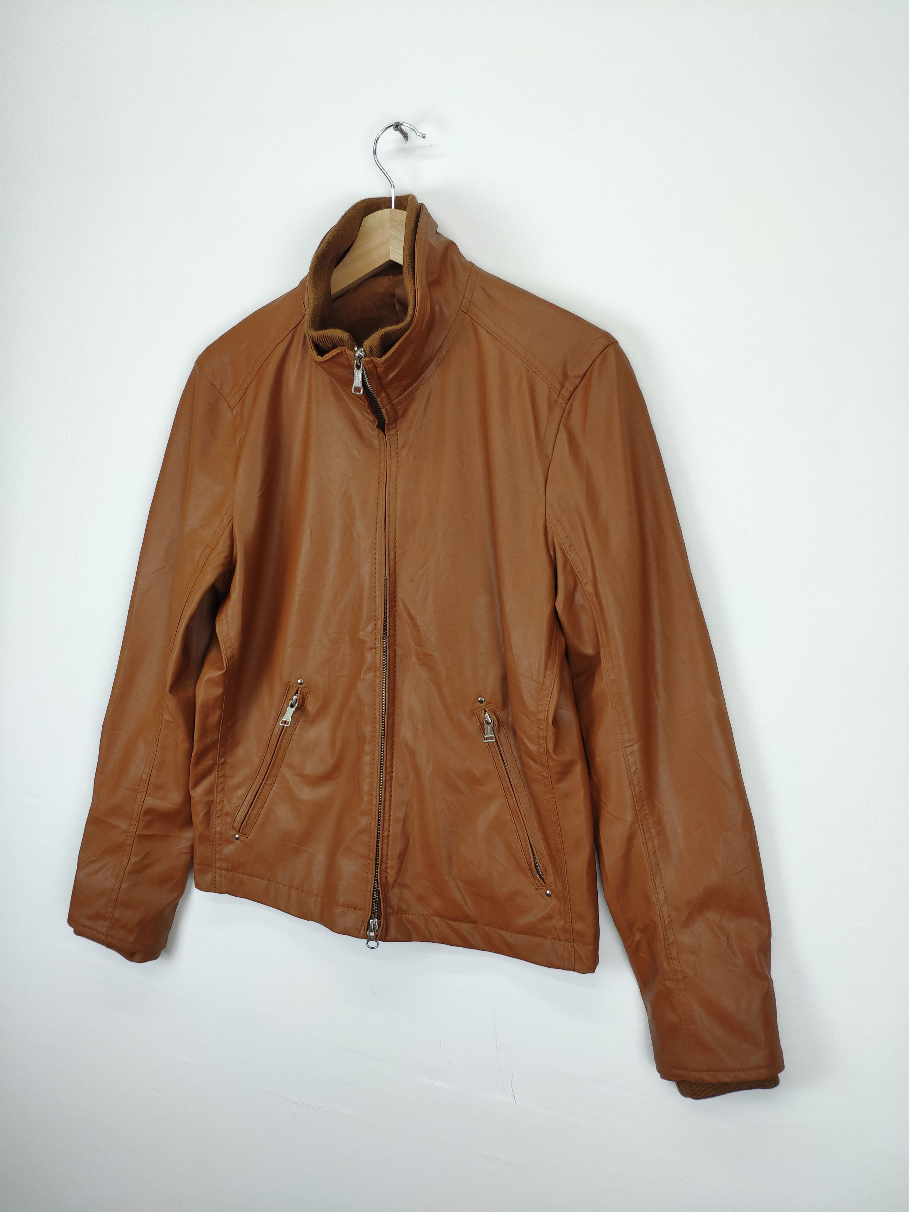 Japanese Brand × Takeo Kikuchi Vintage Takeo Kikuchi PU Leather Zip Up Jacket Size US M / EU 48-50 / 2 - 2 Thumbnail