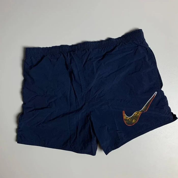 Nike Nike shorts vintage swoosh back size M-L navy 90s Size US 34 / EU 50 - 4 Thumbnail