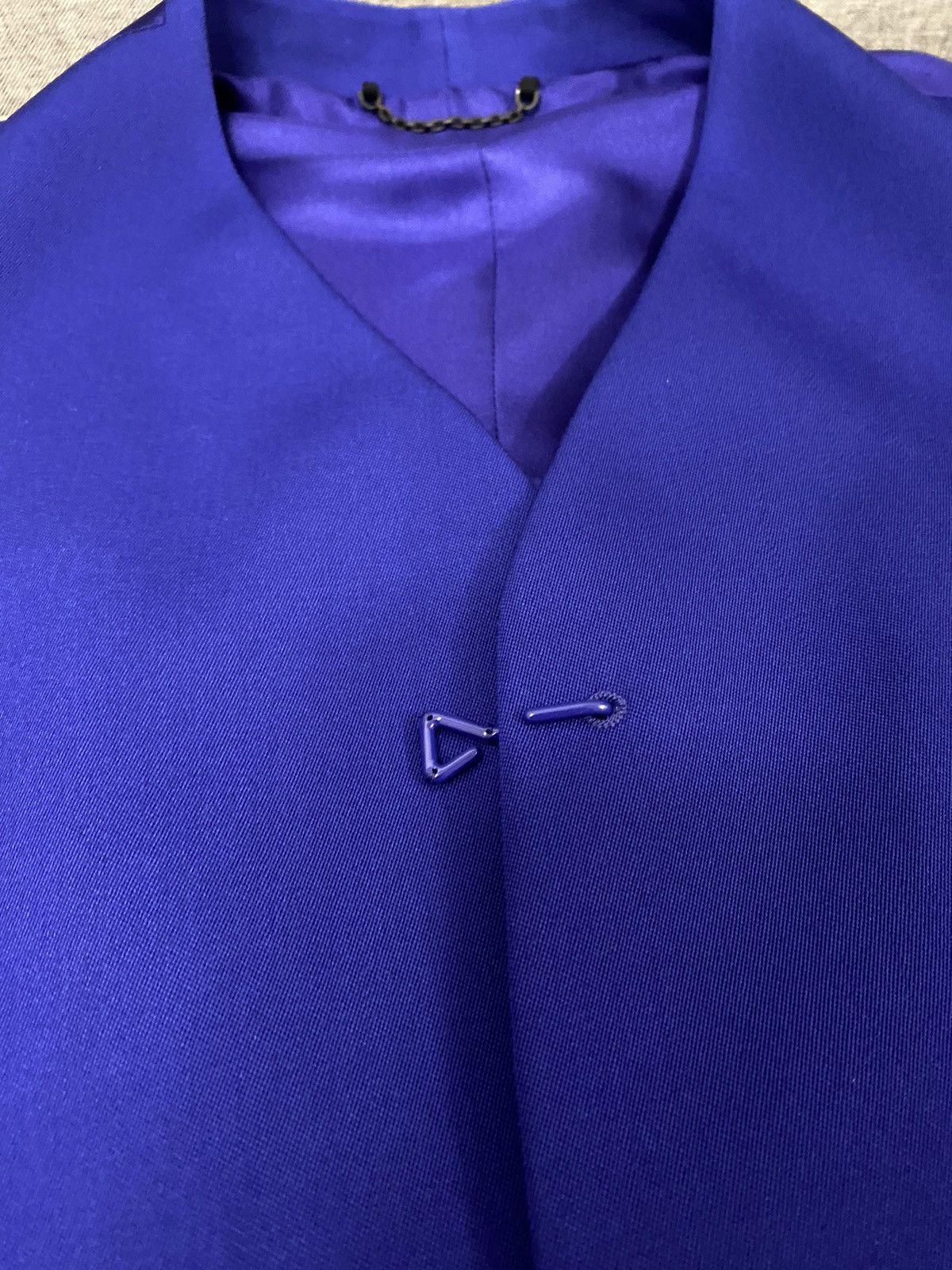 Louis Vuitton Louis Vuitton Amen Break blue wool hook detail gilet 52 Size 52R - 6 Thumbnail
