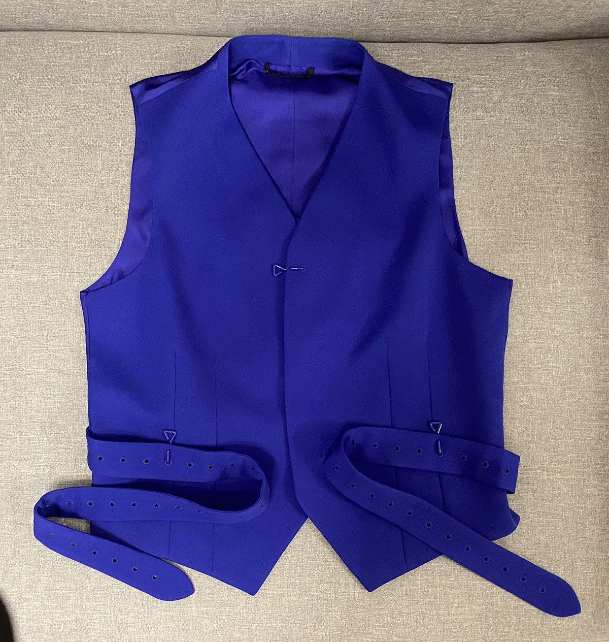 Louis Vuitton Louis Vuitton Amen Break blue wool hook detail gilet 52 Size 52R - 2 Thumbnail
