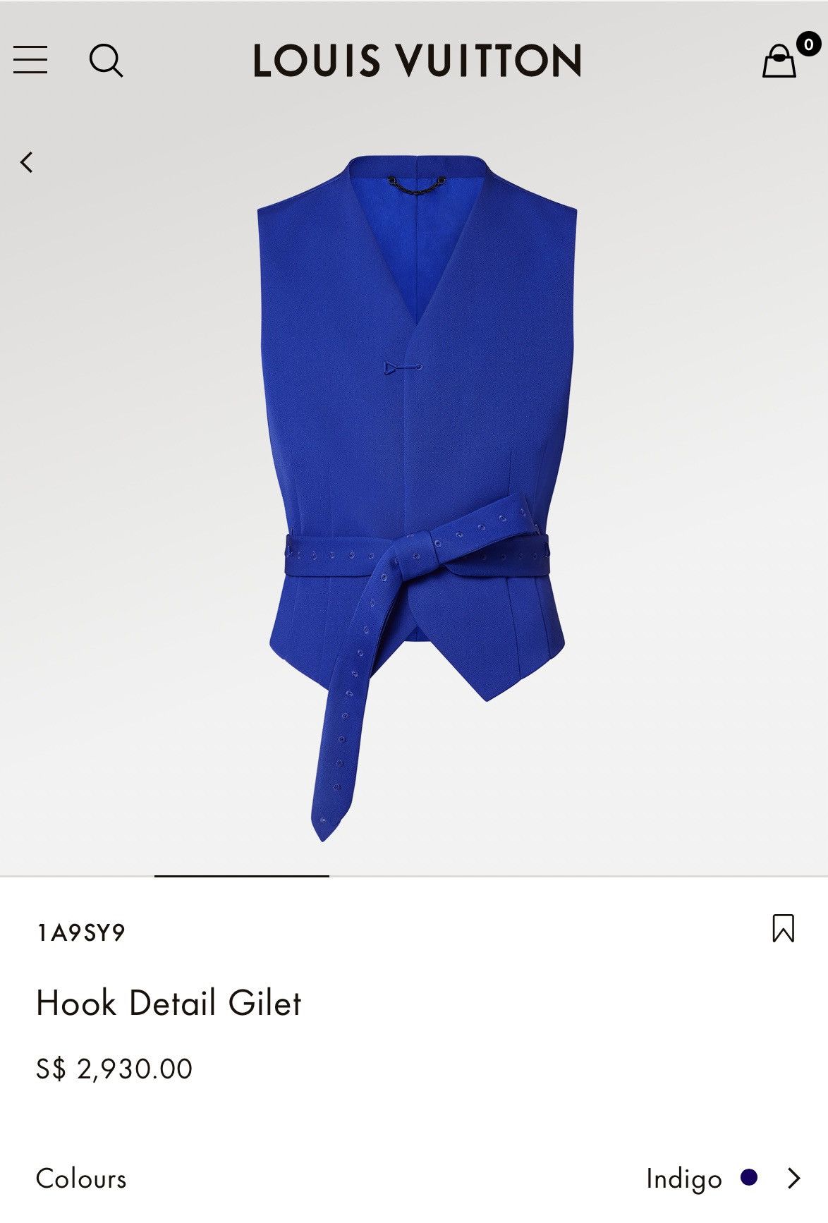 Louis Vuitton Louis Vuitton Amen Break blue wool hook detail gilet 52 Size 52R - 1 Thumbnail