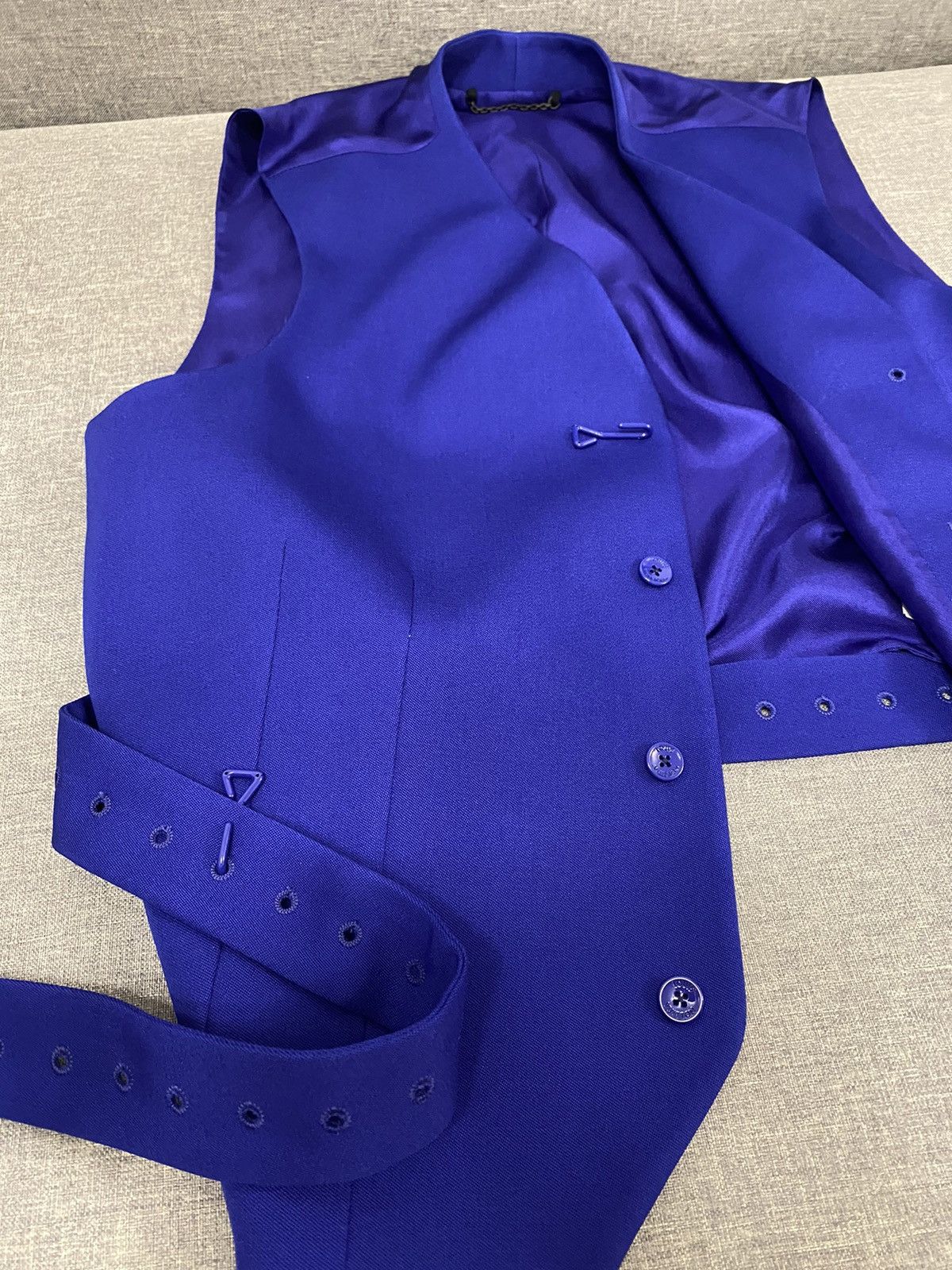Louis Vuitton Louis Vuitton Amen Break blue wool hook detail gilet 52 Size 52R - 4 Thumbnail