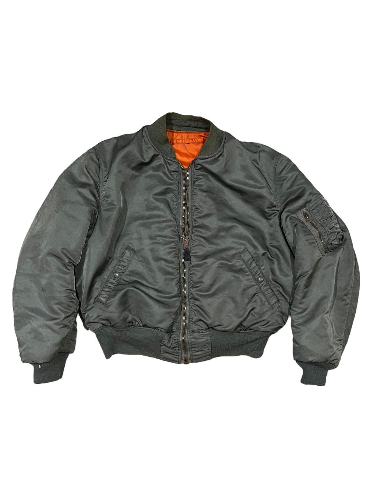 Alpha Industries VERY RARE VINTAGE JACKET FLIGHT BOMBER MA 1 ALPHA INDUSTRIES Size US L / EU 52-54 / 3 - 1 Thumbnail