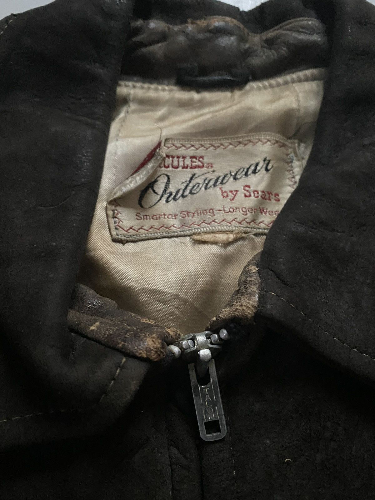 Leather VERY RARE VINTAGE JACKET HERCULES BY SEARS SUEDE LEATHER Size US L / EU 52-54 / 3 - 3 Thumbnail
