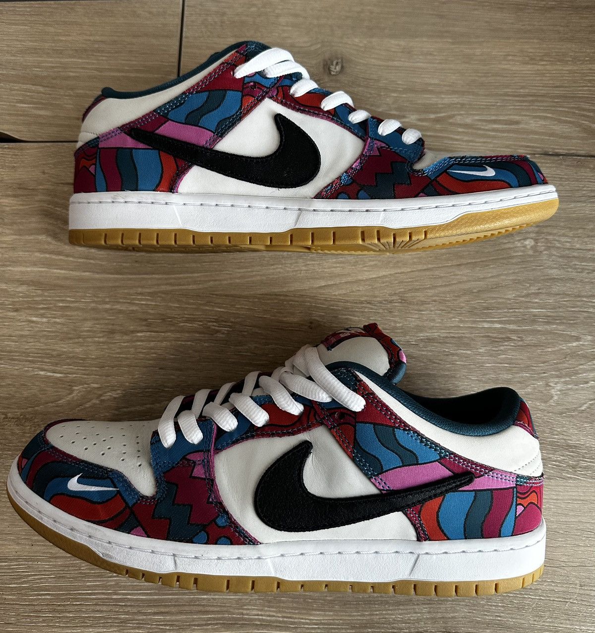 parra dunk low abstract art