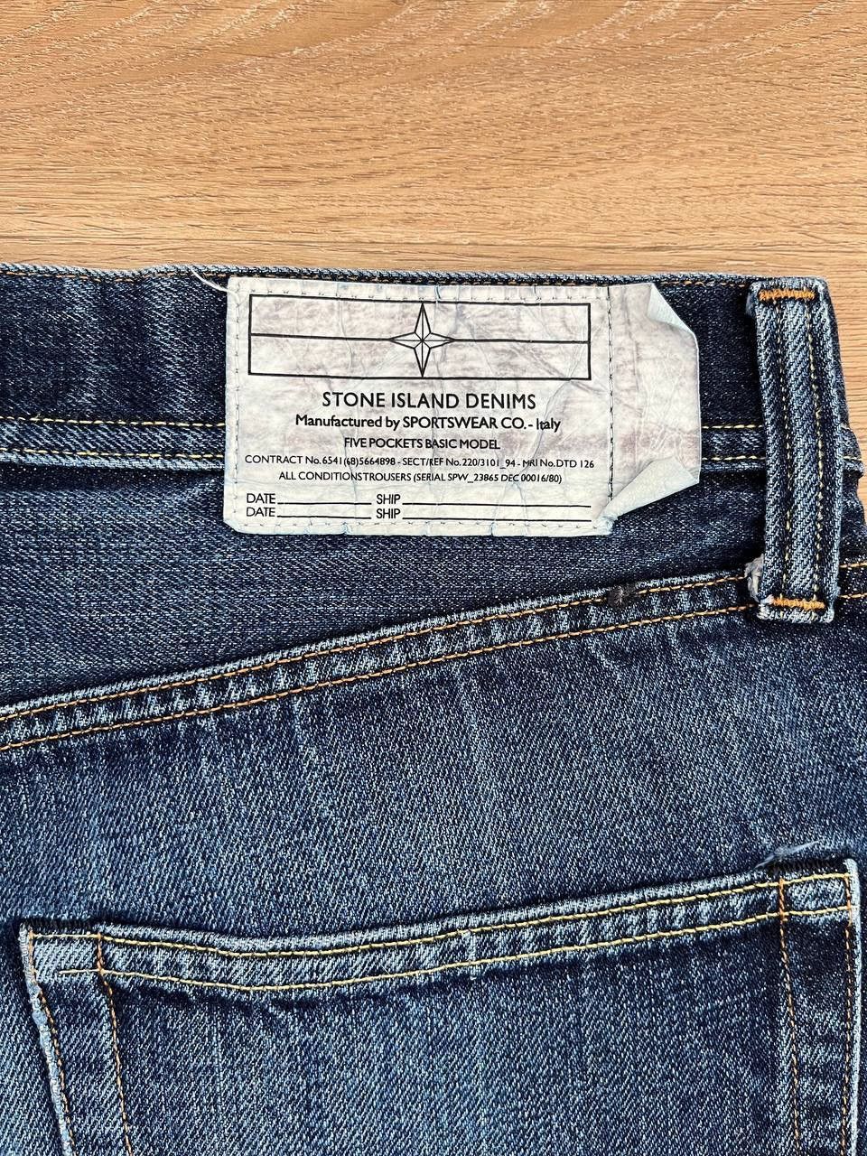 STONE ISLAND DENIMS サイズ30 Stone Island Jeans SK Denim Navy Compass Patch Logo W34 L32