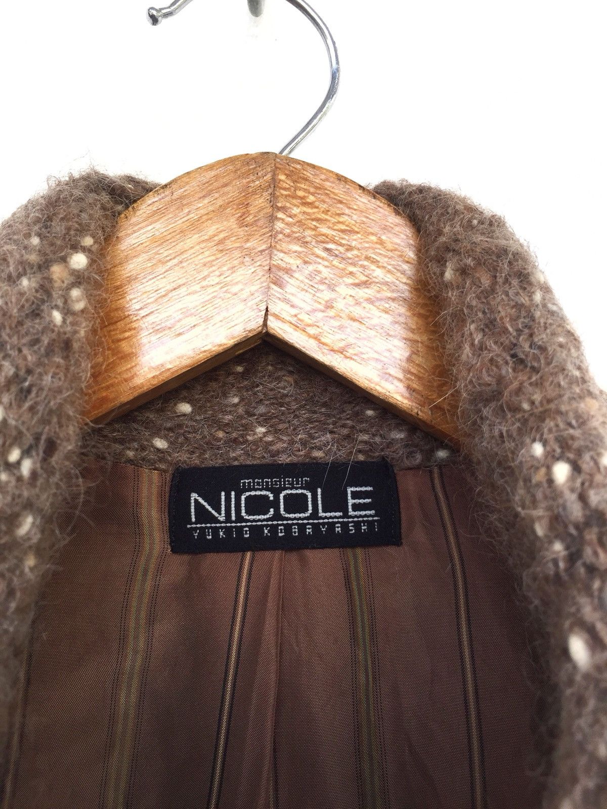 Designer × Japanese Brand [ LAST DROP ! ] Madam Nicole Yukio Kobayaski Multicolor Patchwork Wool Oversized Warm Coat Jacket Size US L / EU 52-54 / 3 - 6 Thumbnail