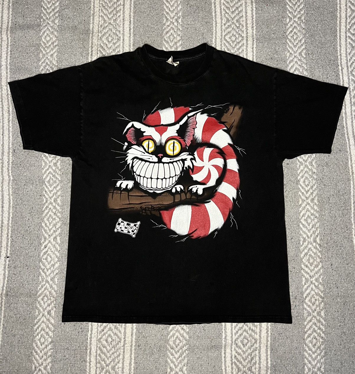 Sweat Vintage Années 90 Alice Au Pays Des Merveilles - Chat Du Cheshire, Taille M, Occasion Très Bon état