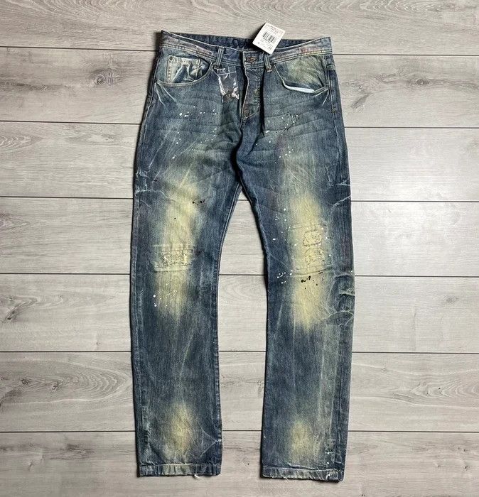 Desigual Disigual denim jeans painted designer vintage size 34 Size US 34 / EU 50 - 1 Thumbnail