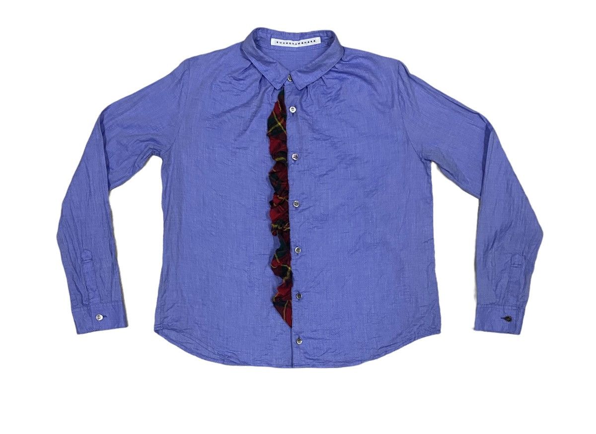 image of Sunaokuwahara X Issey Miyake Shirt X in Blue, Men's (Size Medium)