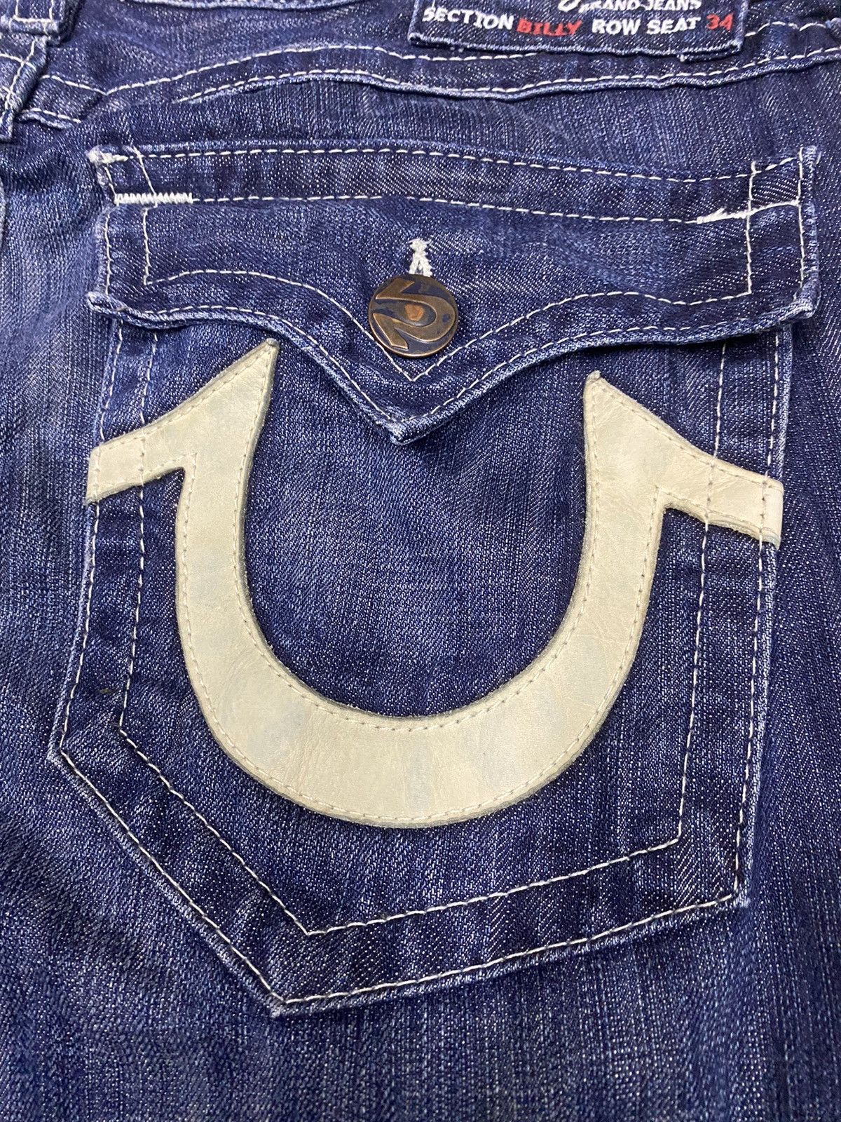 True Religion TRUE RELIGION Leather Logo x Bootcut Cutting Jeans Denim Size US 40 / EU 56 - 4 Thumbnail