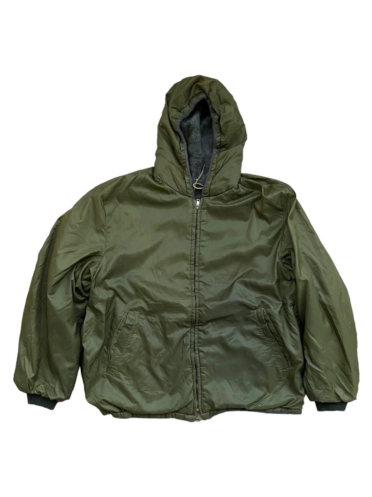 Vintage VERY RARE VINTAGE JACKET FLEECE NYLON REVERSIBLE US ARMY Size US M / EU 48-50 / 2 - 3 Thumbnail