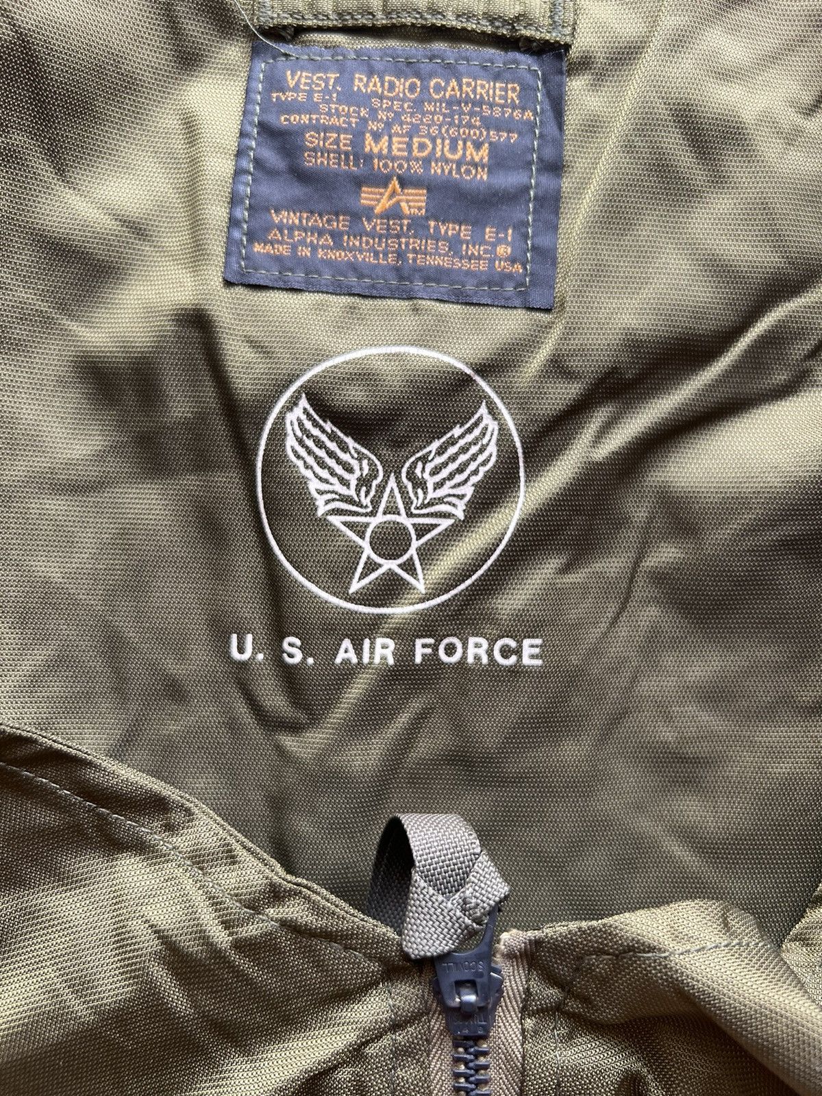 VERY RARE VINTAGE VEST RADIO CARRIER USAF ALPHA INDUSTRIES