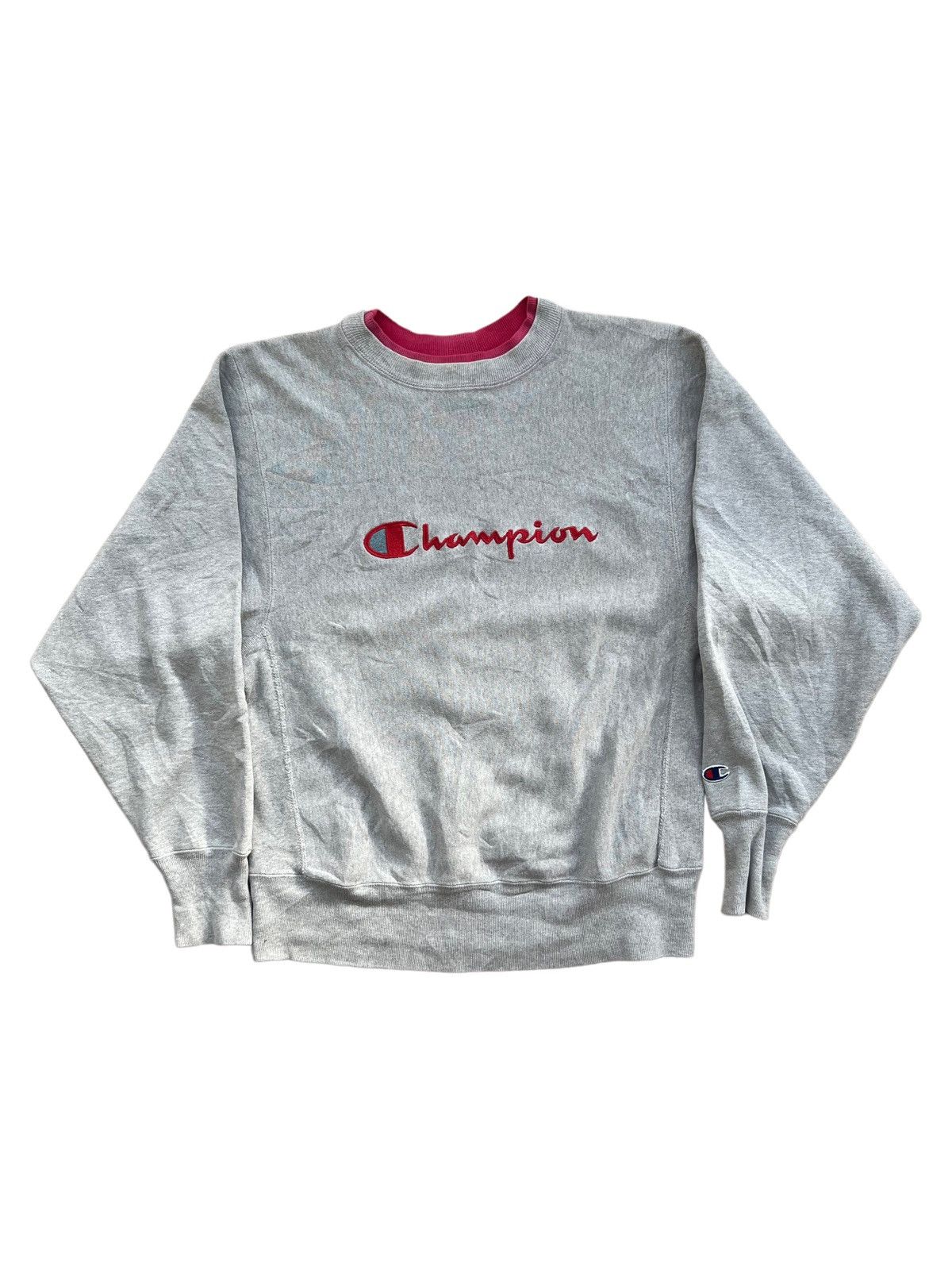 Champion REVERSE WEAVE Reverse Weave Logo Sweatshirt, Men's Size M cotton gray type Vintage Second Hand
