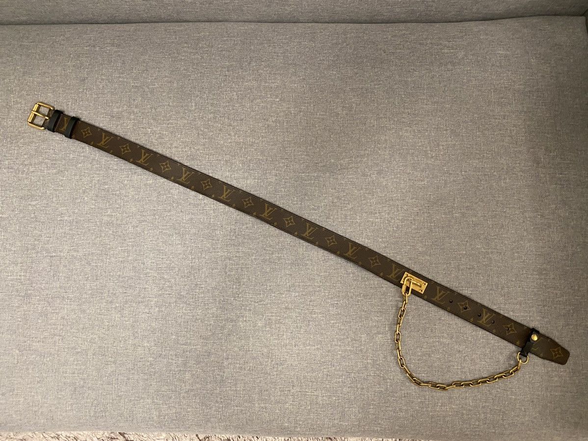 Louis Vuitton Louis Vuitton brown monogram signature chain belt 85 Size 32 - 3 Thumbnail