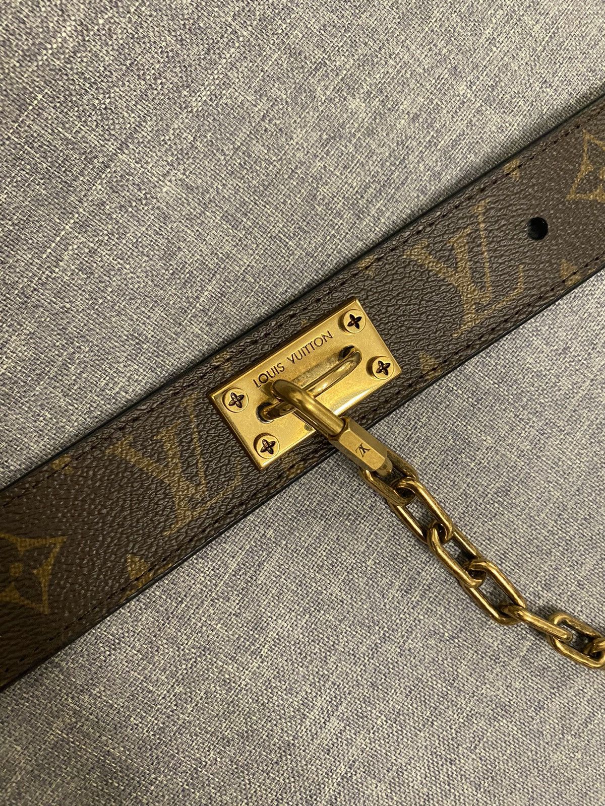 Louis Vuitton Louis Vuitton brown monogram signature chain belt 85 Size 32 - 5 Thumbnail