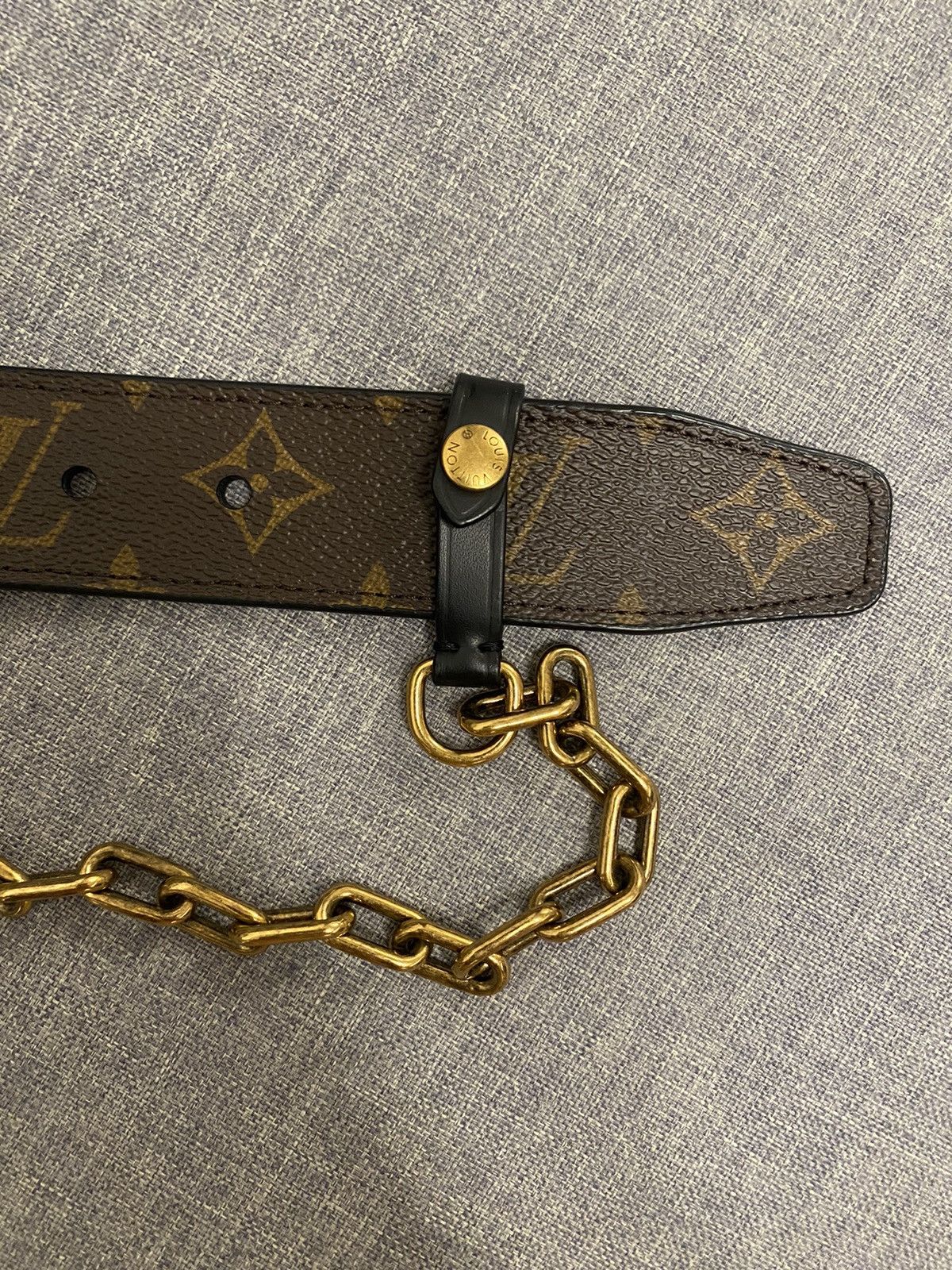 Louis Vuitton Louis Vuitton brown monogram signature chain belt 85 Size 32 - 6 Thumbnail