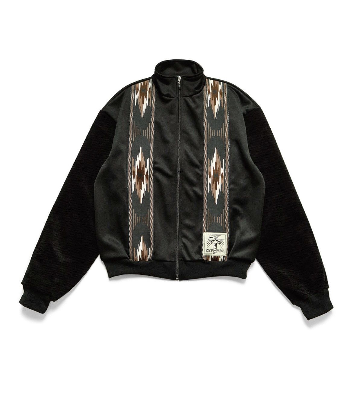 image of Kapital Smooth Kochi & Zephyr Track Suit Jacket in Black, Men's (Size Large)