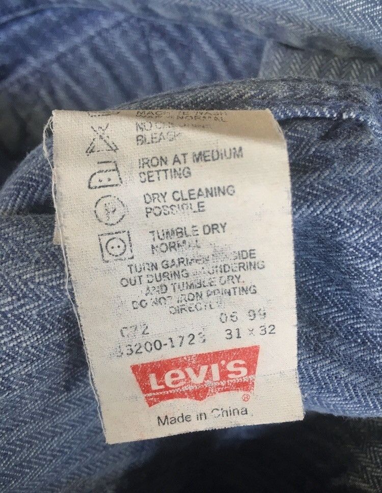 Levi's × Vintage Vintage LEVI'S LSC-99W Herringbone Hickory BackBuckle Size US 31 - 5 Thumbnail