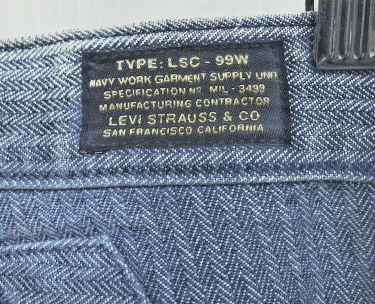 Levi's × Vintage Vintage LEVI'S LSC-99W Herringbone Hickory BackBuckle Size US 31 - 4 Thumbnail