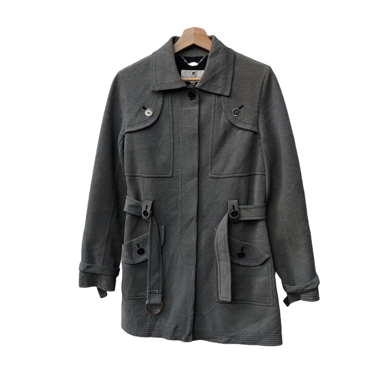 Courreges 🔥COURREGES TRENCH COAT WOOL JACKET Size M / US 6-8 / IT 42-44 - 2 Thumbnail