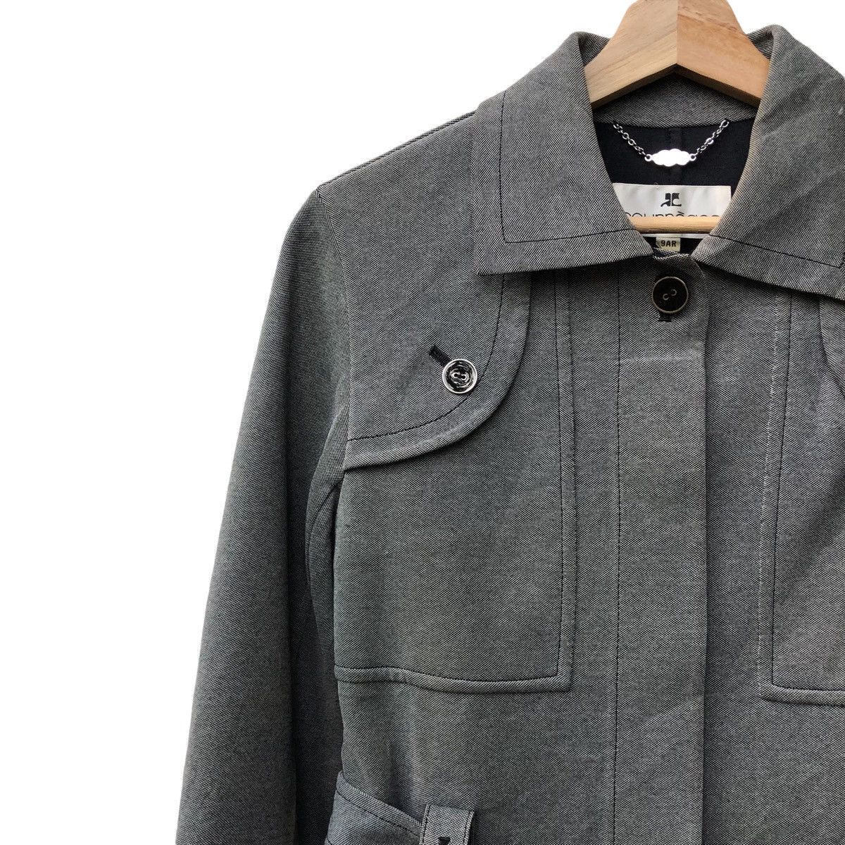 Courreges 🔥COURREGES TRENCH COAT WOOL JACKET Size M / US 6-8 / IT 42-44 - 4 Thumbnail