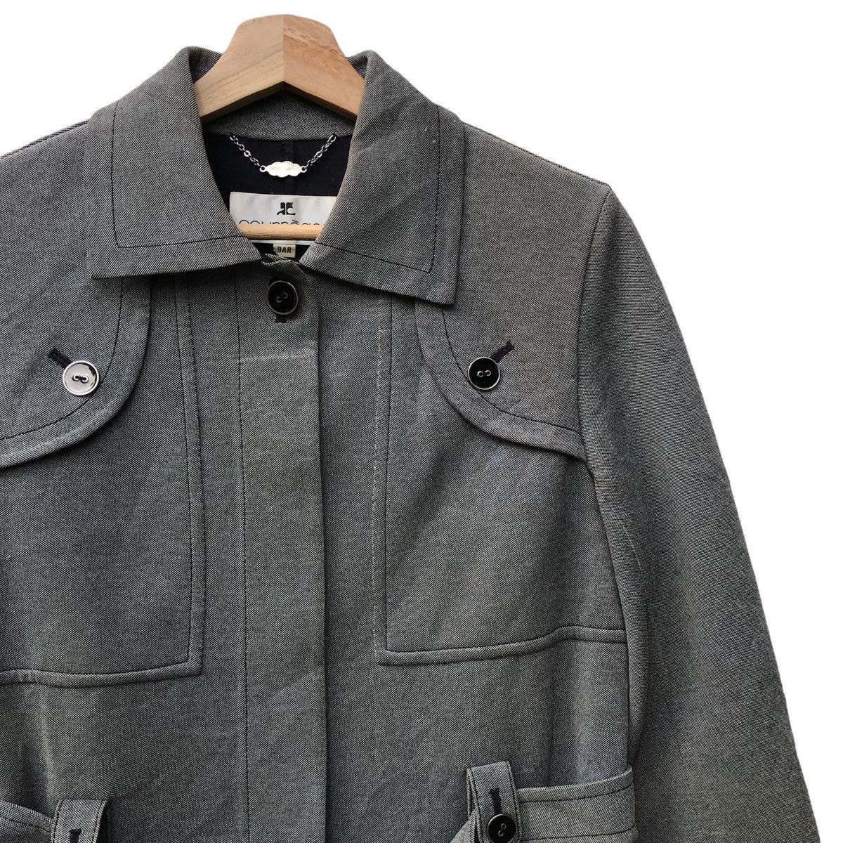 Courreges 🔥COURREGES TRENCH COAT WOOL JACKET Size M / US 6-8 / IT 42-44 - 1 Thumbnail