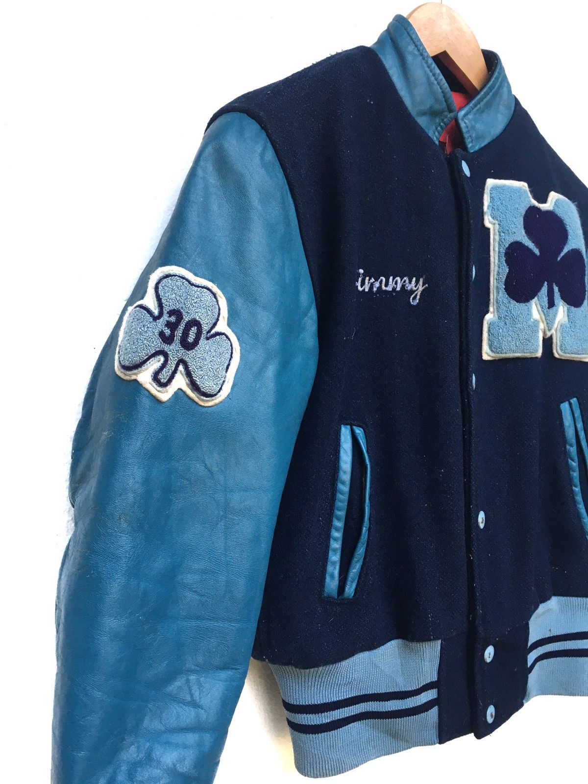 Vintage × Wilsons Leather Vintage WILSONS Varsity Leather Bomber Jacket Size US XS / EU 42 / 0 - 3 Thumbnail