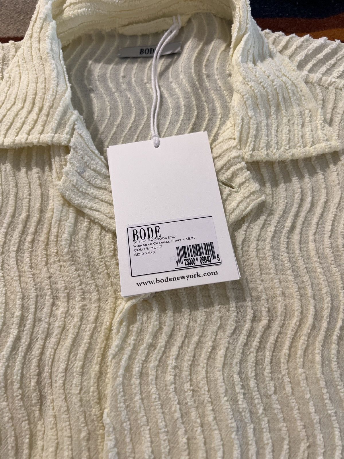 Bode Bode Wishbone Chenille Shirt - One of a kind, new with tag Size US XS / EU 42 / 0 - 3 Thumbnail