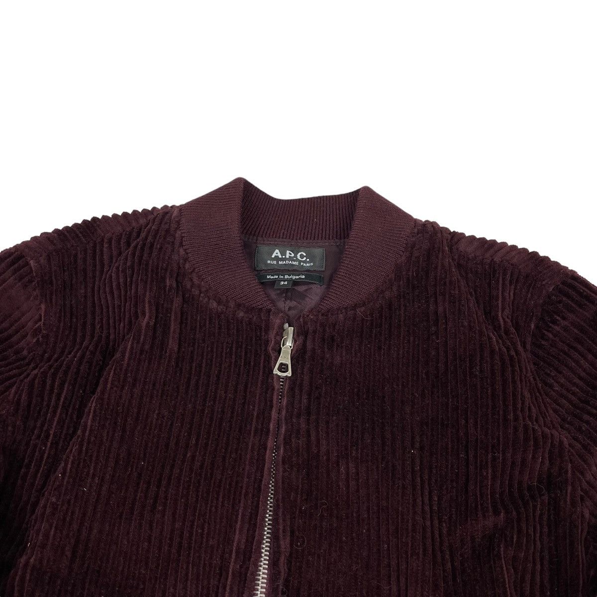 A.P.C. × Vintage A.P.C. Velour Bomber Jacket RARE Item with RIRI Zipper Size US XS / EU 42 / 0 - 2 Thumbnail
