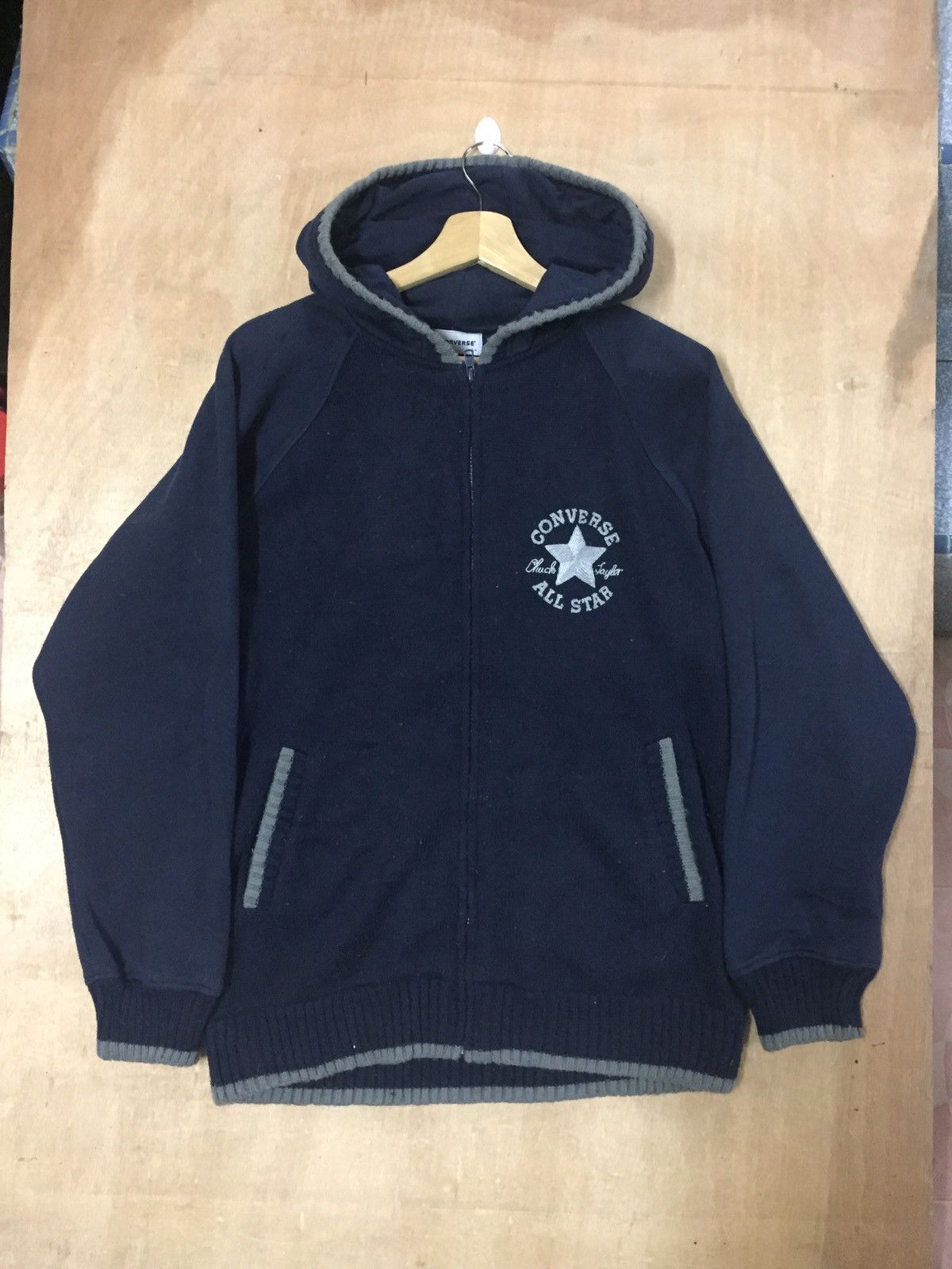 Converse Vintage Converse Hoodie Zipper Size L Size US L / EU 52-54 / 3 - 1 Thumbnail