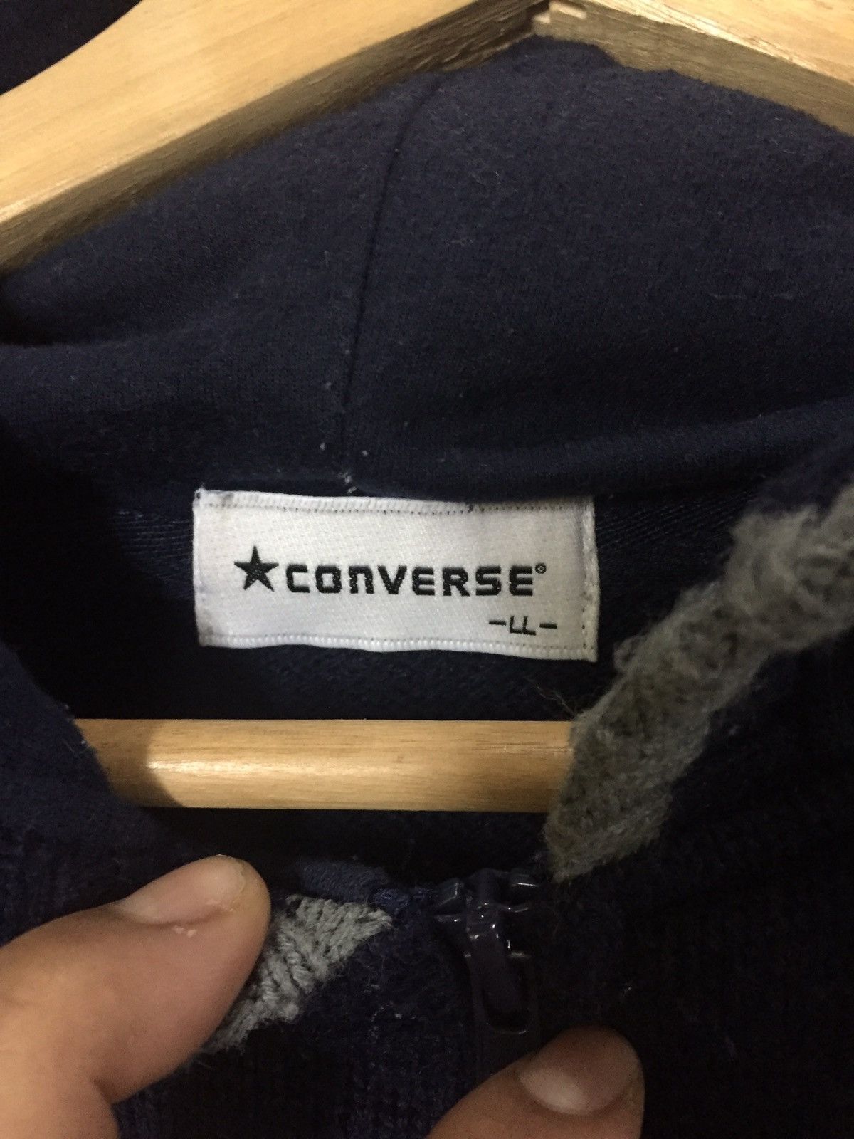 Converse Vintage Converse Hoodie Zipper Size L Size US L / EU 52-54 / 3 - 4 Thumbnail