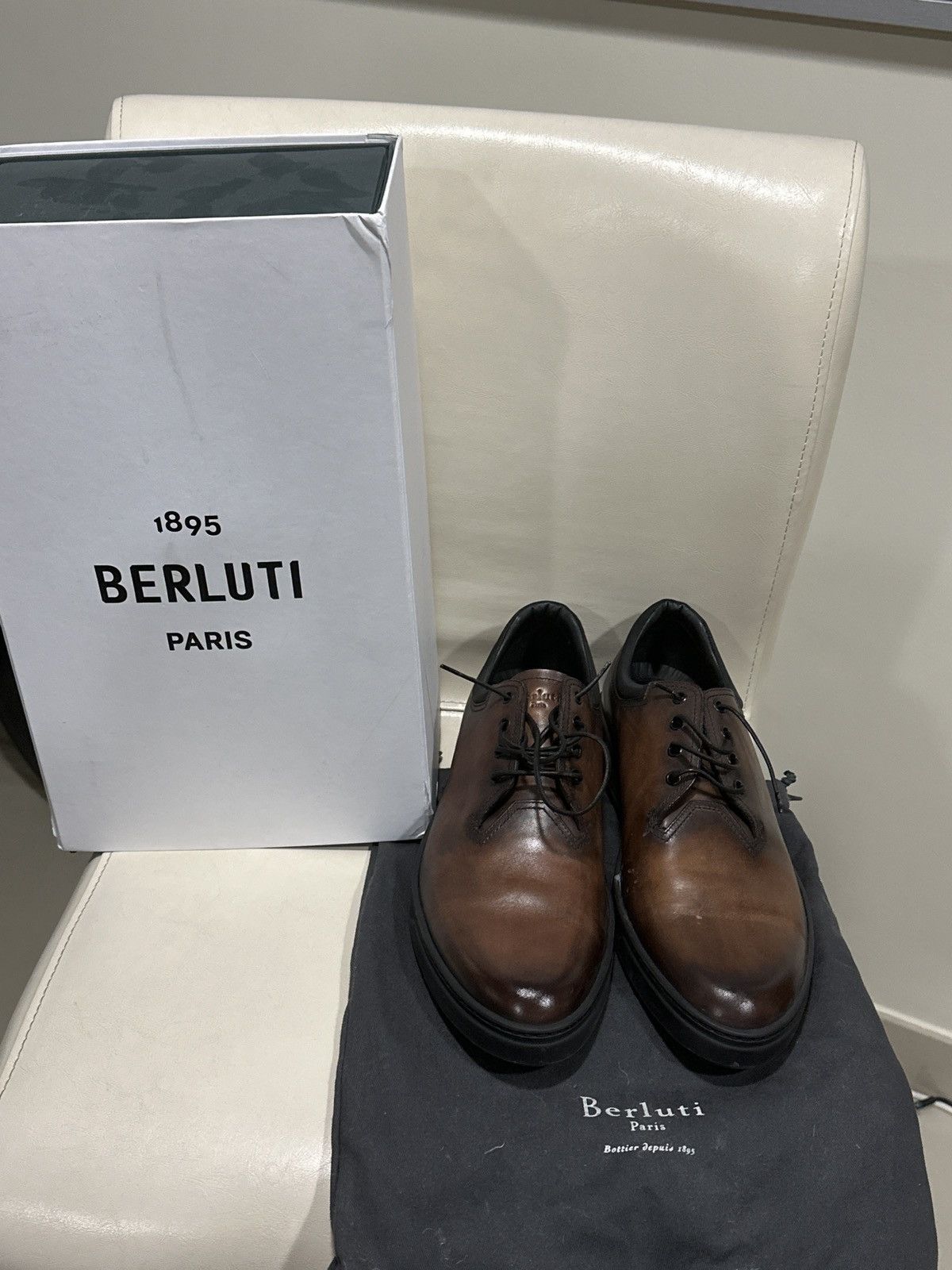 Berluti Berluti Patina brown lace ups size 11 new in box | Grailed