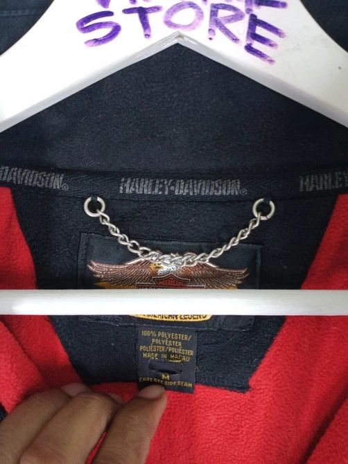 Harley Davidson Vintage Harley Davidson HD Small Logo Half Zipper Fleece Size US L / EU 52-54 / 3 - 3 Thumbnail