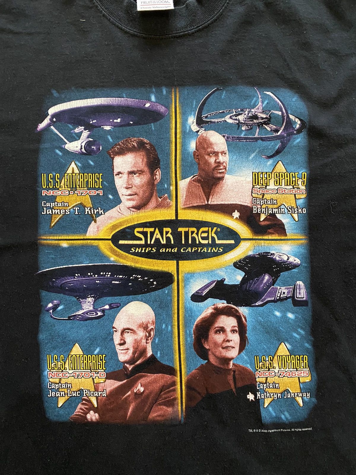 Fruit Of The Loom × Vintage Vintage Fruit Of Loom Star Trek ships and captains t-shirt Size US M / EU 48-50 / 2 - 4 Thumbnail