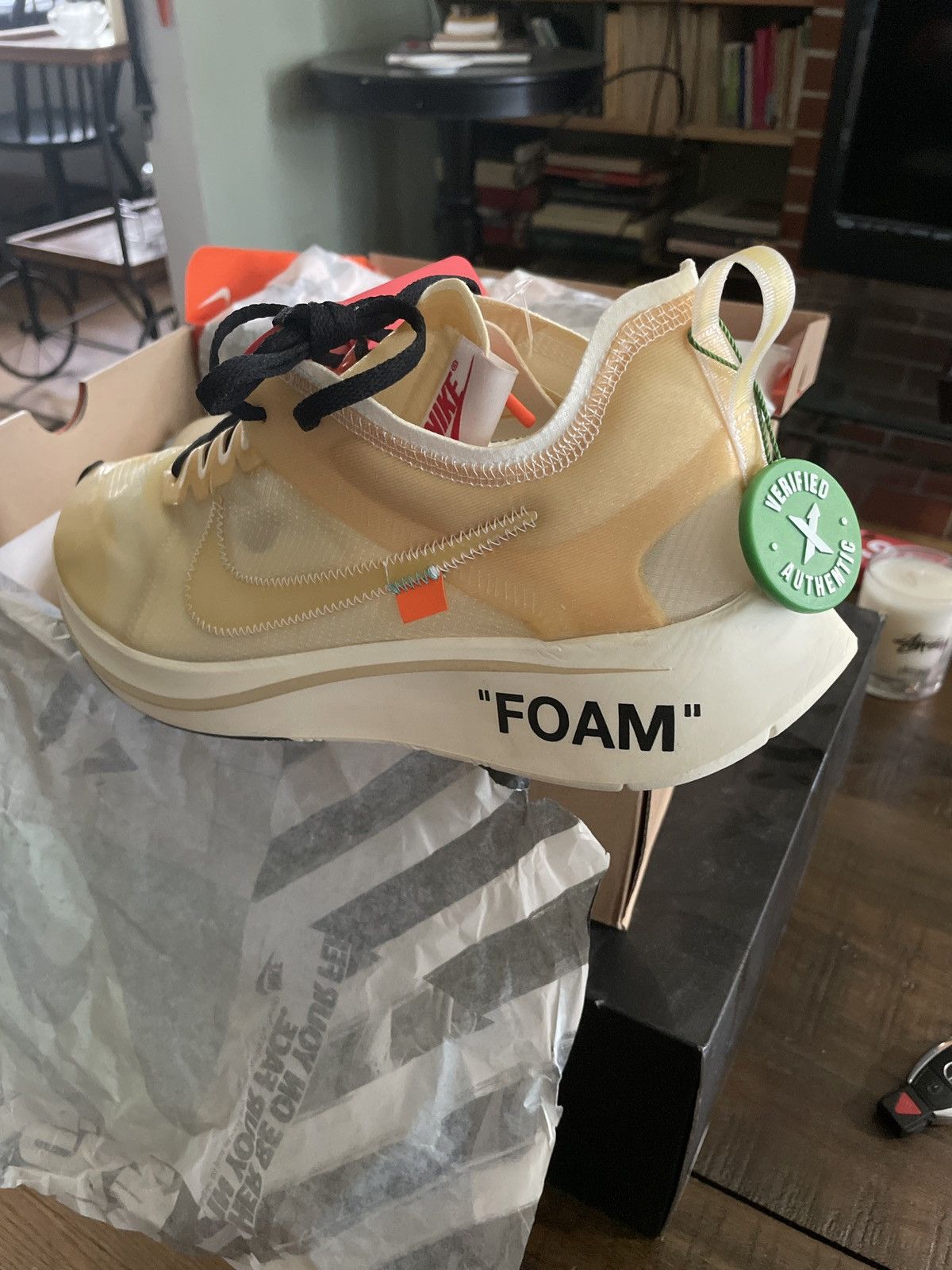 Nike × Off-White OFF-WHITE x Zoom Fly SP The Ten 2017 Size US 12 / EU 45 - 7 Thumbnail