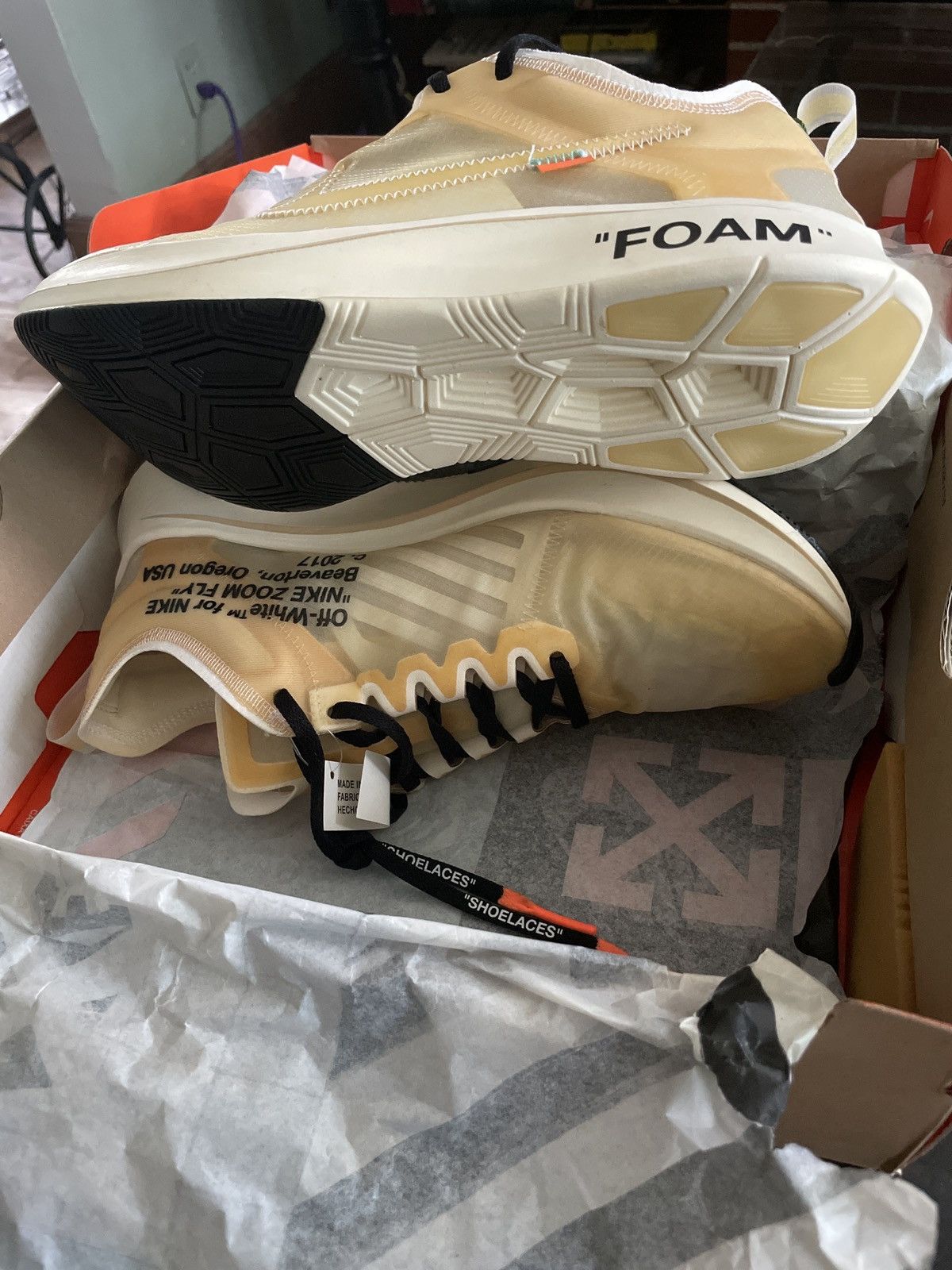 Nike × Off-White OFF-WHITE x Zoom Fly SP The Ten 2017 Size US 12 / EU 45 - 4 Thumbnail