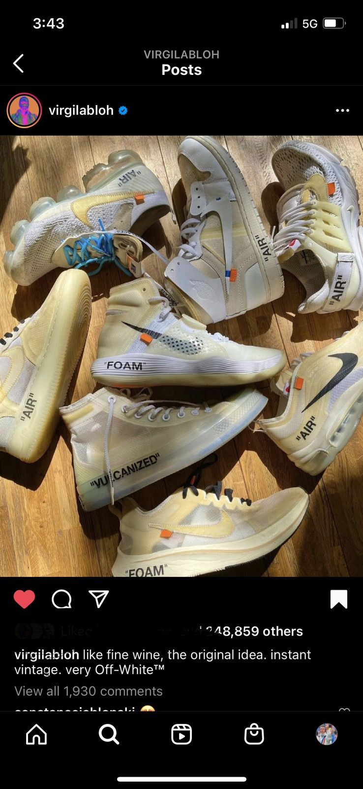 Nike × Off-White OFF-WHITE x Zoom Fly SP The Ten 2017 Size US 12 / EU 45 - 12 Thumbnail
