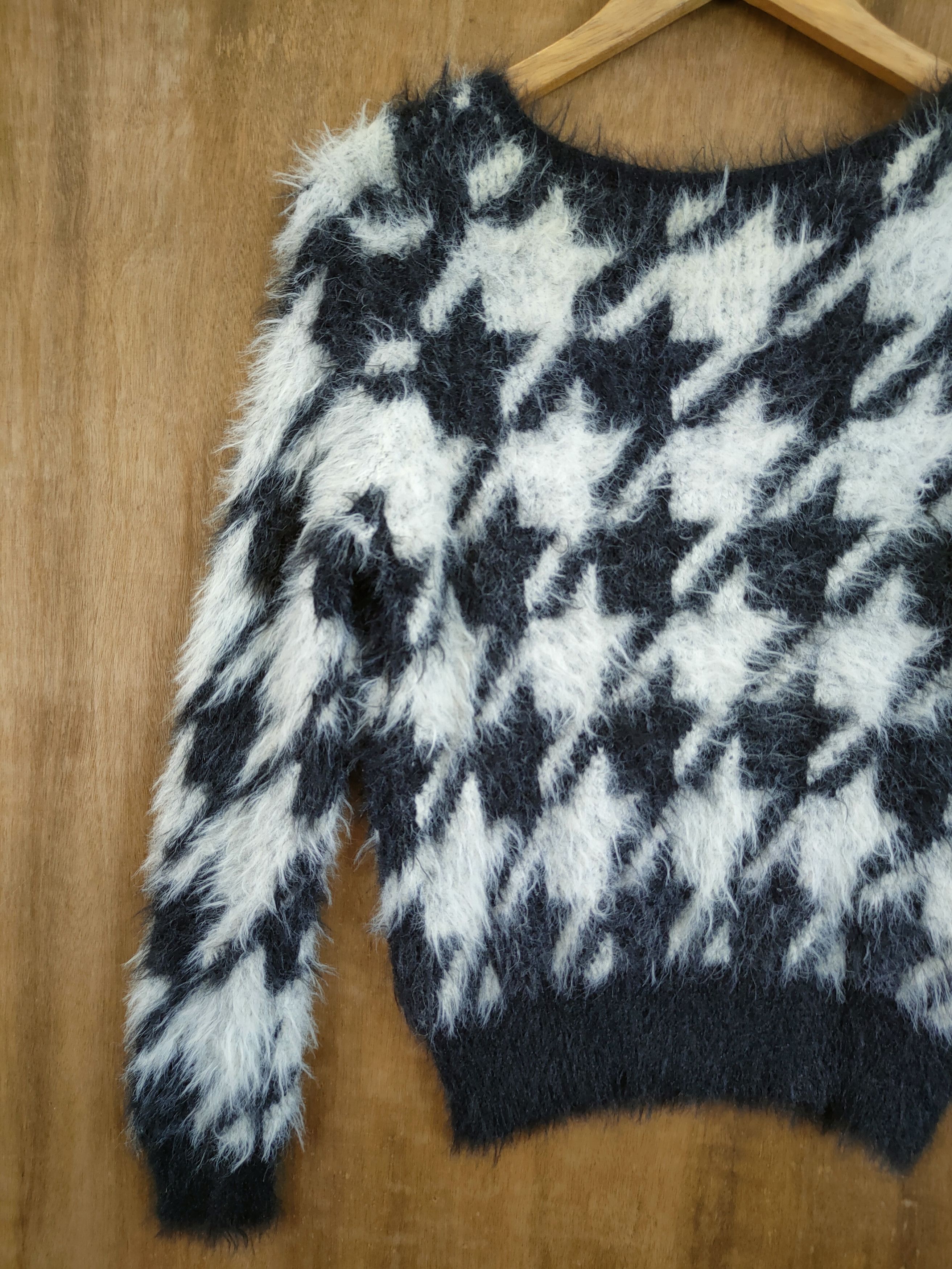 Homespun Knitwear D Rienda art mohair fur shag shaggy knitwear #46-1026 Size S / US 4 / IT 40 - 10 Thumbnail