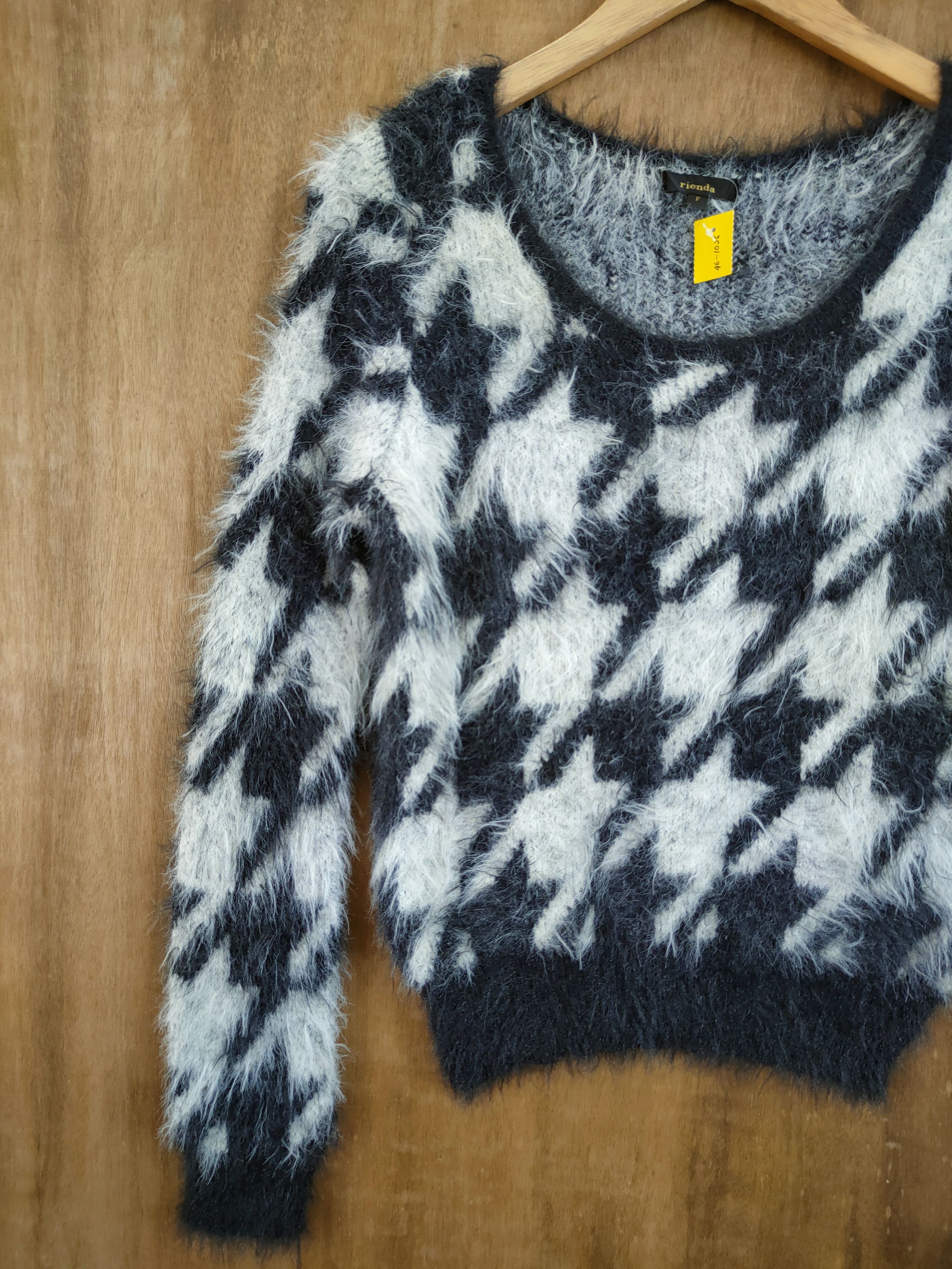 Homespun Knitwear D Rienda art mohair fur shag shaggy knitwear #46-1026 Size S / US 4 / IT 40 - 2 Thumbnail