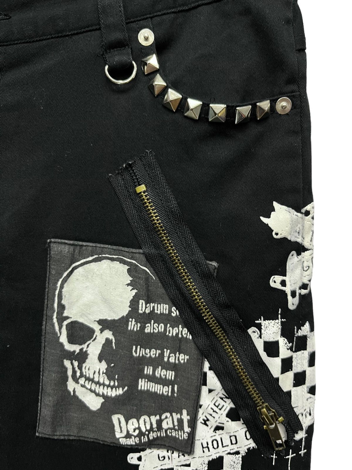 Japanese Brand 💀DEORART MADE IN DEVIL CASTLE PUNK Skull Bondage Skinny Size US 31 - 4 Thumbnail