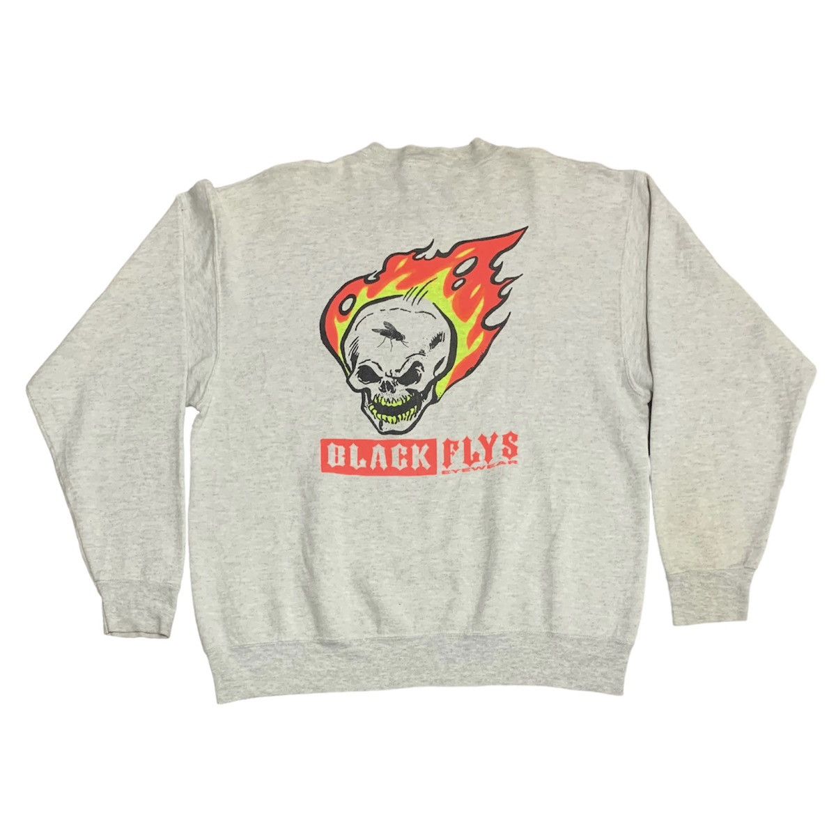 Vintage VINTAGE 90’ BLACK FLYS EYEWEAR Sweatshirt Size US L / EU 52-54 / 3 - 1 Thumbnail