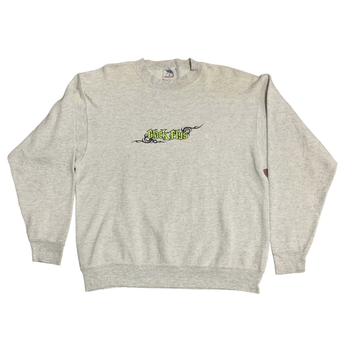 Vintage VINTAGE 90’ BLACK FLYS EYEWEAR Sweatshirt Size US L / EU 52-54 / 3 - 2 Thumbnail