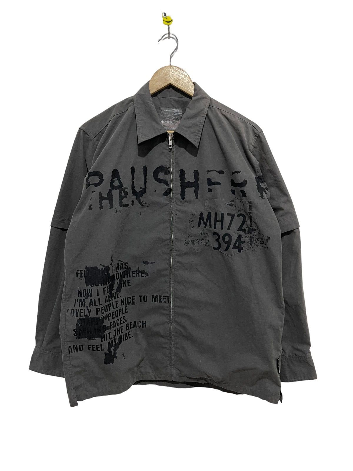 Japanese Brand × Vintage Vintage Outreef Pausherf MH72 Zipper Jacket Rare Design Size US M / EU 48-50 / 2 - 1 Thumbnail