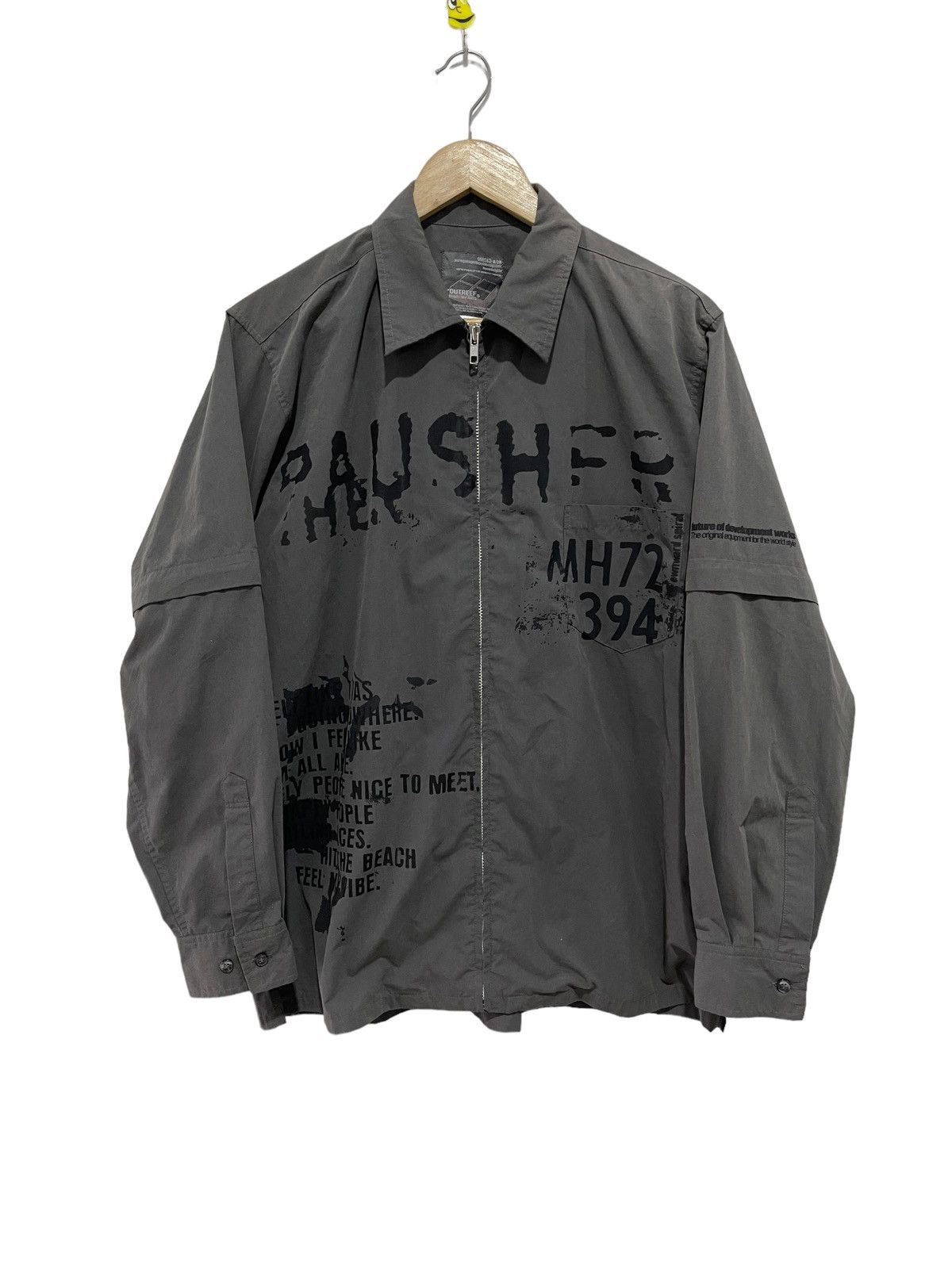 Japanese Brand × Vintage Vintage Outreef Pausherf MH72 Zipper Jacket Rare Design Size US M / EU 48-50 / 2 - 4 Thumbnail