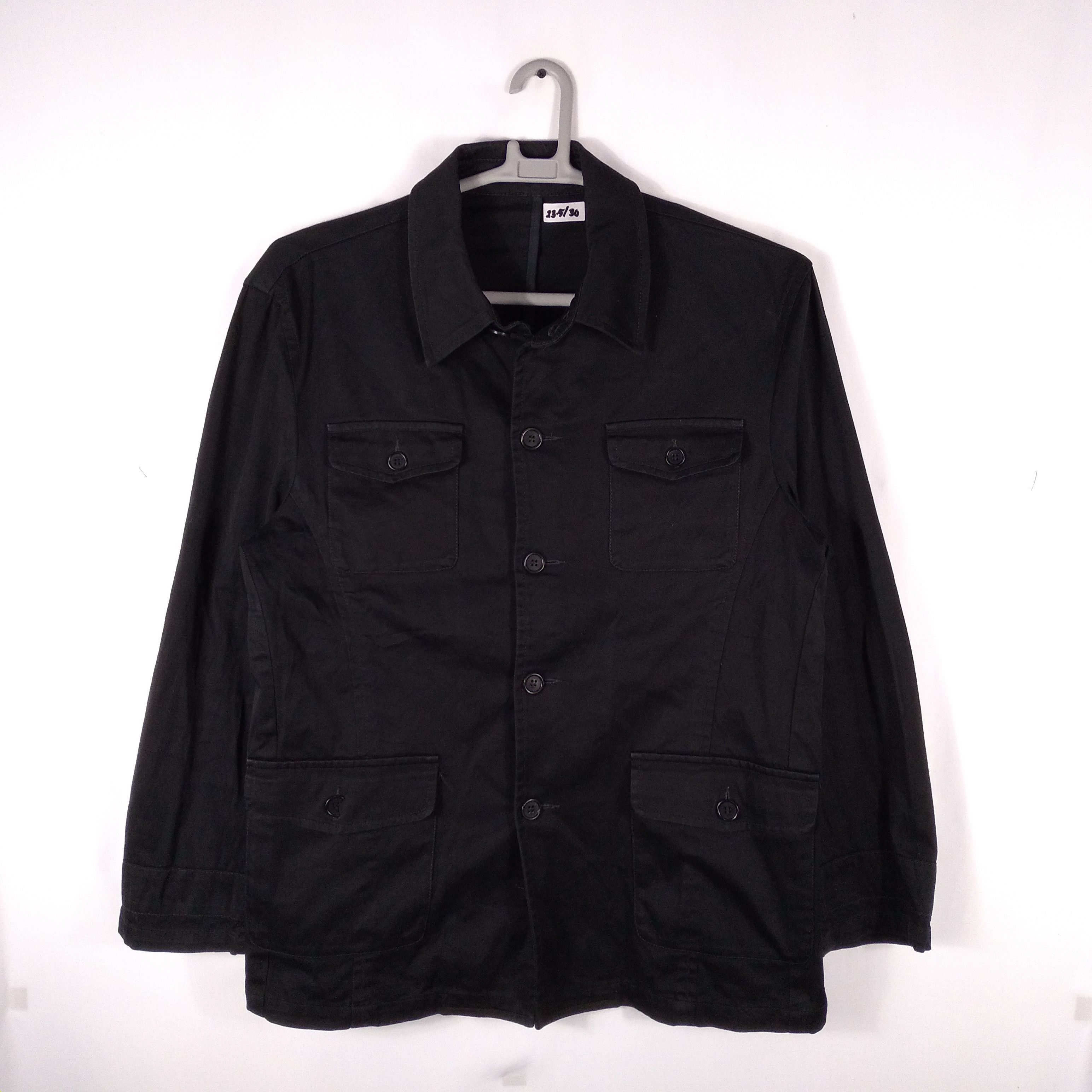 Vintage × Zara ZARA MAN Four Pockets Black Chore Jacket Size US M / EU 48-50 / 2 - 1 Thumbnail