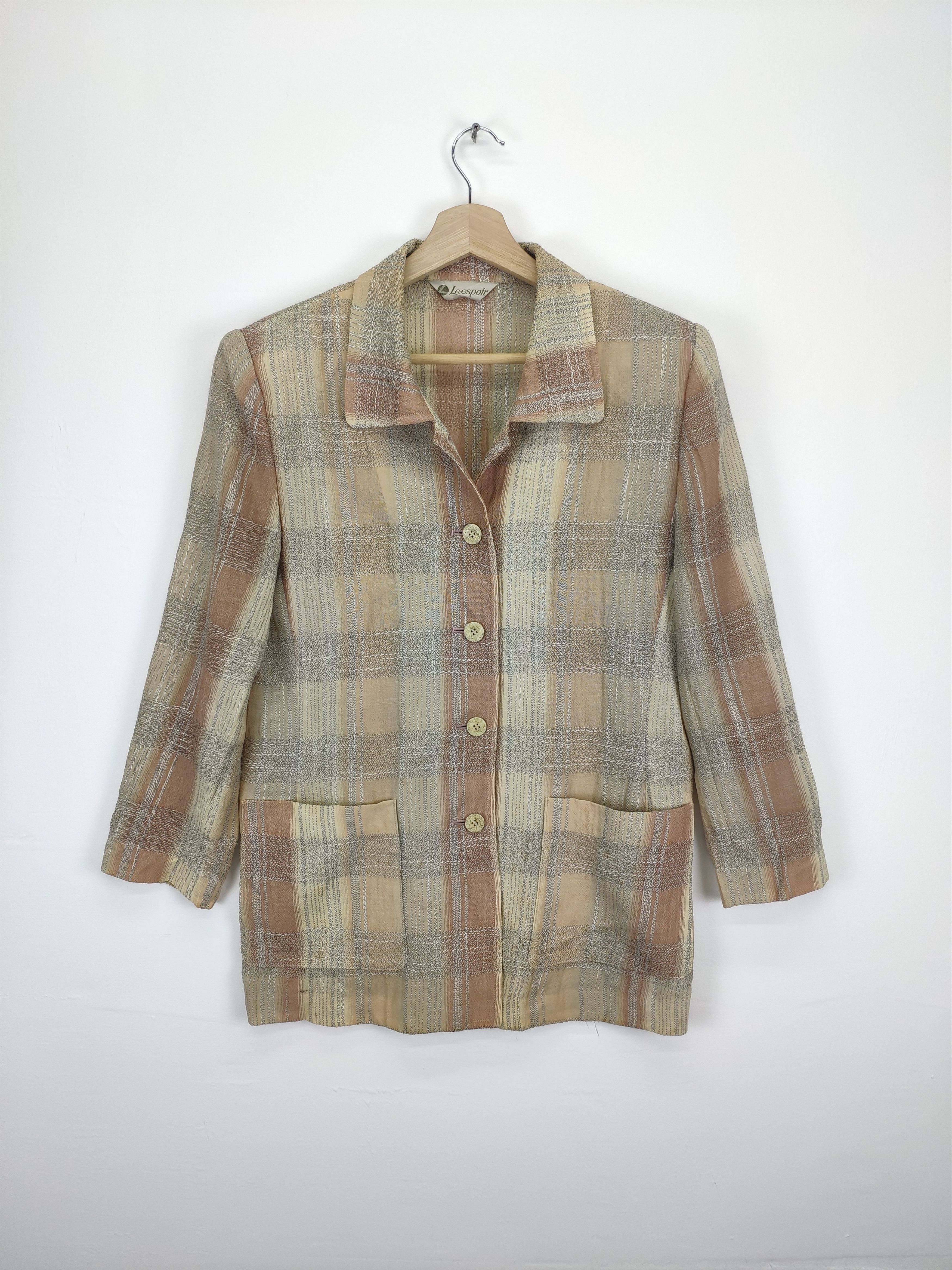 Japanese Brand × Vintage Vintage Wool Plaid Button Up Leespoir Size M / US 6-8 / IT 42-44 - 1 Thumbnail