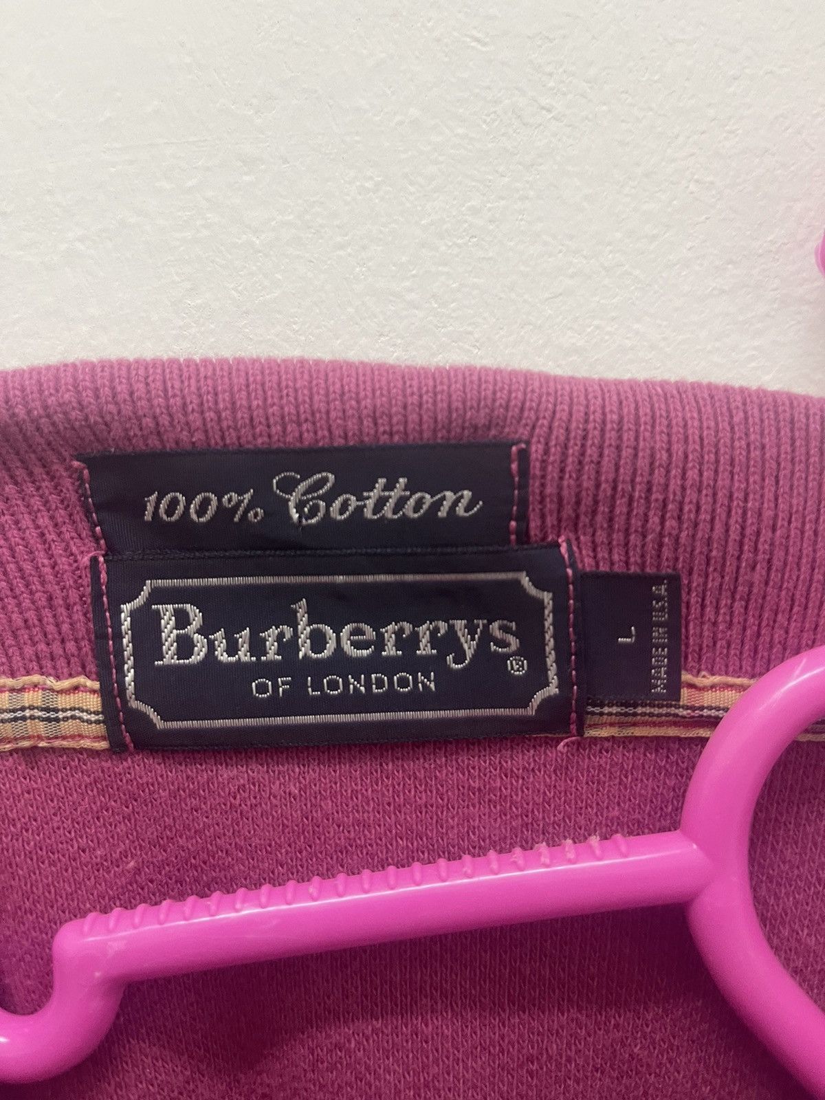 Burberry Rare 90s Vintage BURBERRYS Of London Embroidered Logo Polo Size US L / EU 52-54 / 3 - 3 Thumbnail